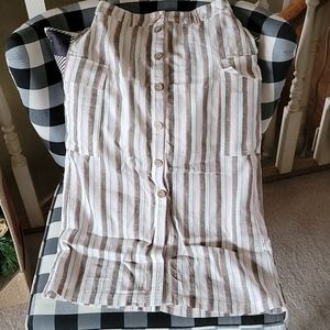 Love tree women's M linen striped skirt